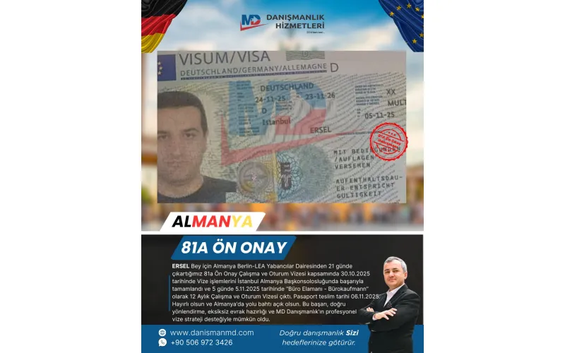 Almanya da Diploma Denklik ve Vize İşlemleri - MD Danışmanlık Hizmetleri Antalya