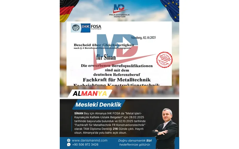 Almanya da Diploma Denklik ve Vize İşlemleri - MD Danışmanlık Hizmetleri Antalya