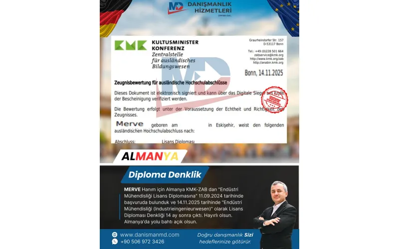Almanya da Diploma Denklik ve Vize İşlemleri - MD Danışmanlık Hizmetleri Antalya