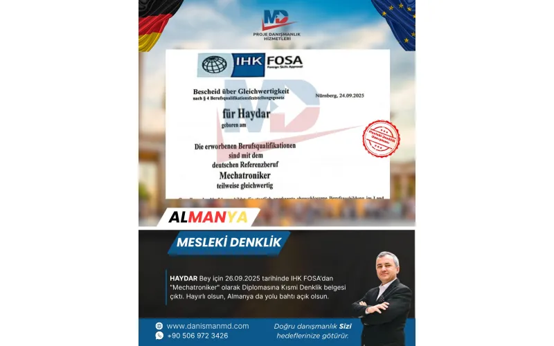Almanya da Diploma Denklik ve Vize İşlemleri - MD Danışmanlık Hizmetleri Antalya