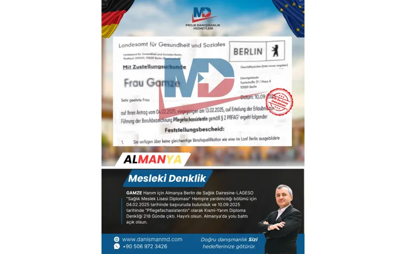 Almanya da Diploma Denklik ve Vize İşlemleri - MD Danışmanlık Hizmetleri Antalya