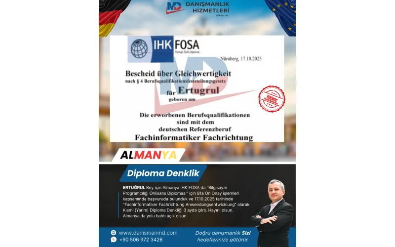 Almanya da Diploma Denklik ve Vize İşlemleri - MD Danışmanlık Hizmetleri Antalya
