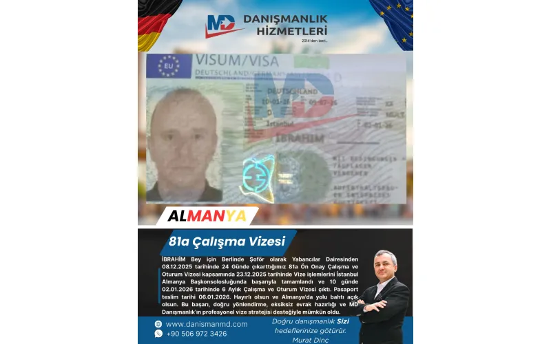 Almanya da Diploma Denklik ve Vize İşlemleri - MD Danışmanlık Hizmetleri Antalya
