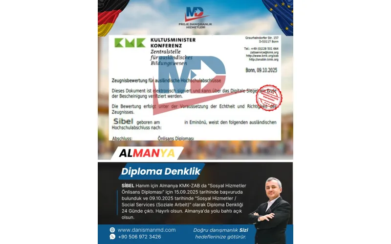 Almanya da Diploma Denklik ve Vize İşlemleri - MD Danışmanlık Hizmetleri Antalya