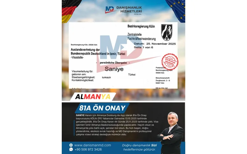 Almanya da Diploma Denklik ve Vize İşlemleri - MD Danışmanlık Hizmetleri Antalya