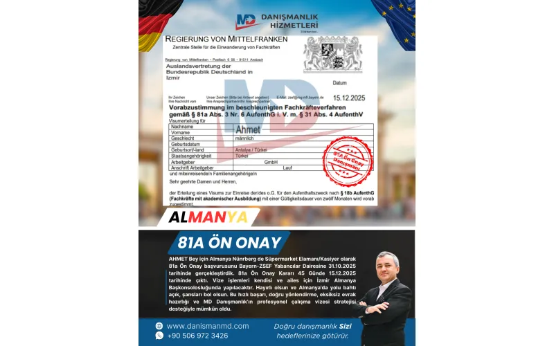 Almanya da Diploma Denklik ve Vize İşlemleri - MD Danışmanlık Hizmetleri Antalya