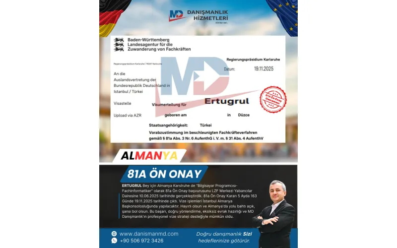 Almanya da Diploma Denklik ve Vize İşlemleri - MD Danışmanlık Hizmetleri Antalya